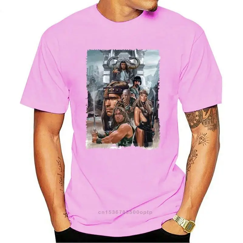 

New Conan The Barbarian Movie Poster MenS Funny Tshirt Harajuku Top Tshirts Fashion 2021 T Shirt 100% Cotton T-Shirts Xxxxl 032