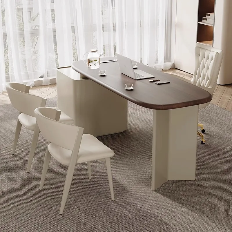 Стол-книга и стул в французском стиле кремового цвета винтажный шкаф из массива