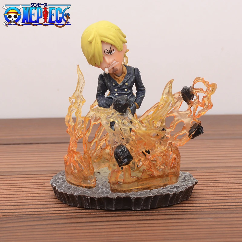 

One Piece Аниме Фигурка обезьянка D. Luffy Sanji Roronoa Zoro сцена битвы ПВХ фигурка героя украшения модели куклы игрушки