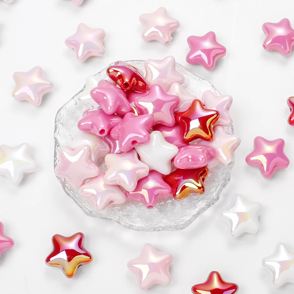 Акриловые бусины со звездами разных цветов разные цвета Ab 20 шт. россыпью для