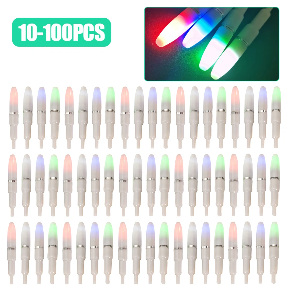 

10-100Pc Electronic Fishing Float Light Stick Eel Lure Without Battery Waterproof LED Luminous Float Night Fishing Rod Led Light
