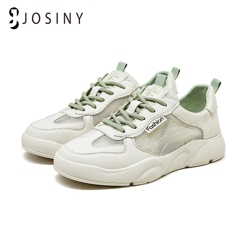 

JOSINY Women's Sneakers New Fashion Thick Sole Increase Shoes Breathable Solid Simple Style Casual Female Sports Shoes