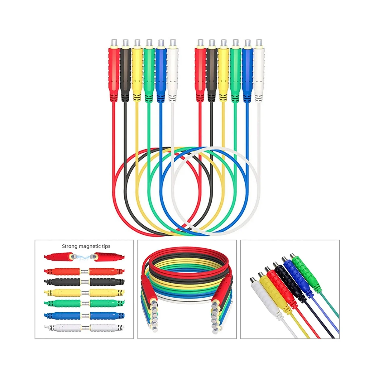 6 шт. силиконовые магнитные пружины 30 В переменного тока 5 А 3 фута