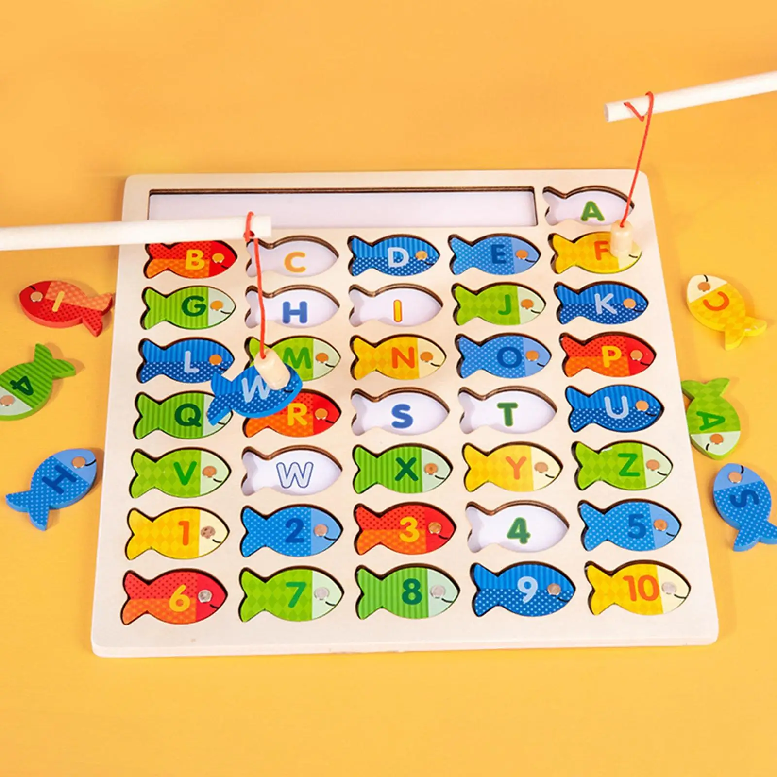 

Fishing Game Play Set Early Learning Teaching Aids Pretend Play Alphabet Abc Counting Math for Children