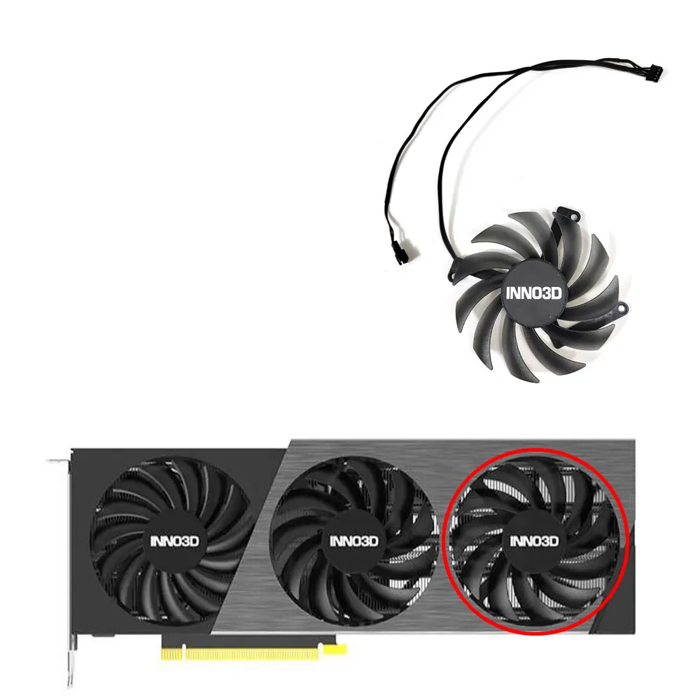 Новый 3 шт. 85 мм вентилятор для графического процессора INNO3D RTX4070 CF-12910S 4070ti X3 OC