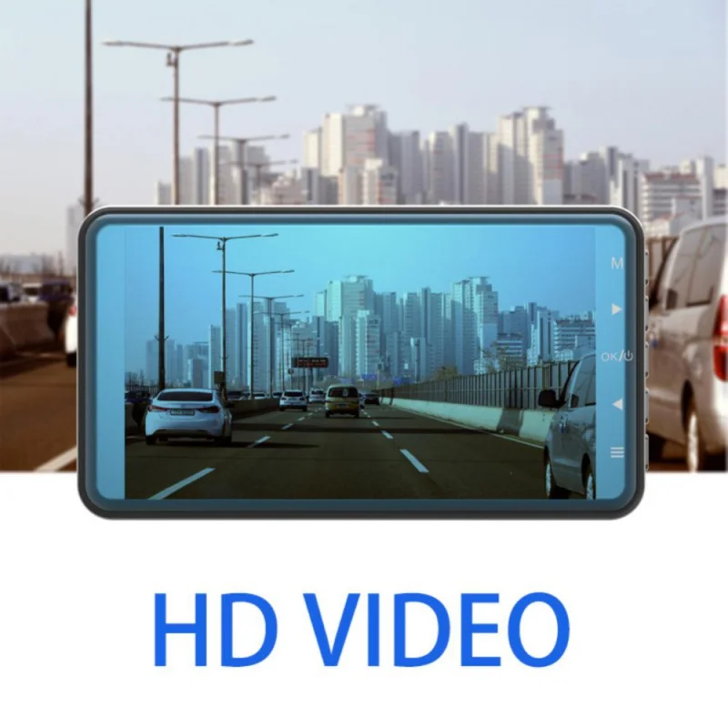 

Night 1080p Driving Recorder Car Front And Rear Dual Lens Zinc Alloy Video Recorder High-definition Display 4-inch