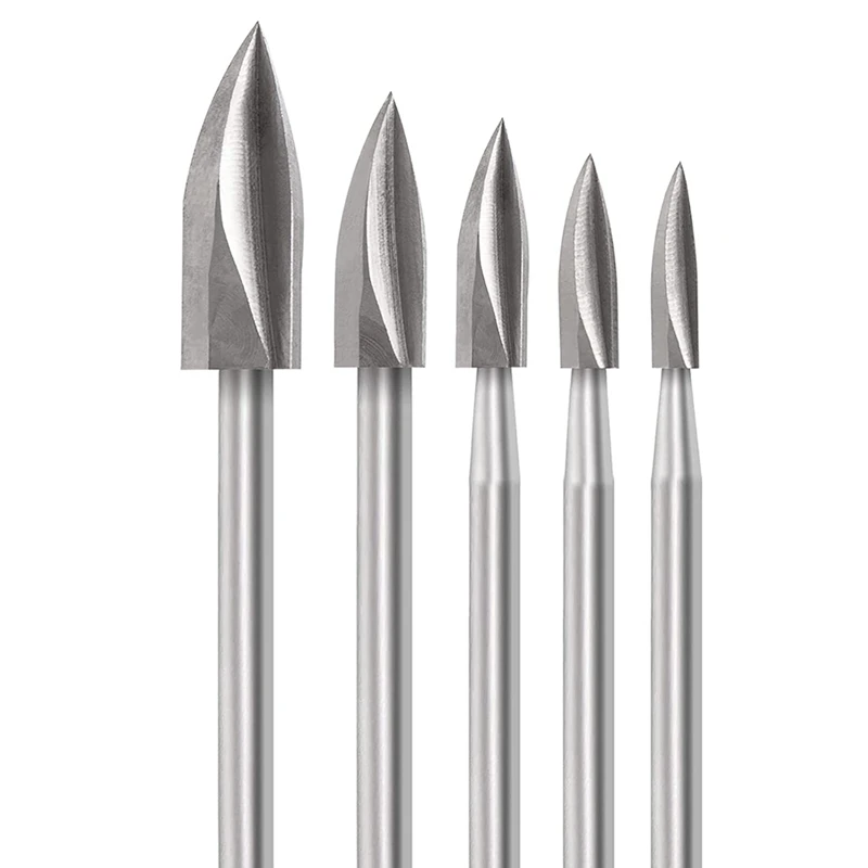 

Wood Carving Tools,5PCS Engraving Drill Bits,With Shank Shank Universal Suitable For Lathe Tools,For Woodcraft DIY