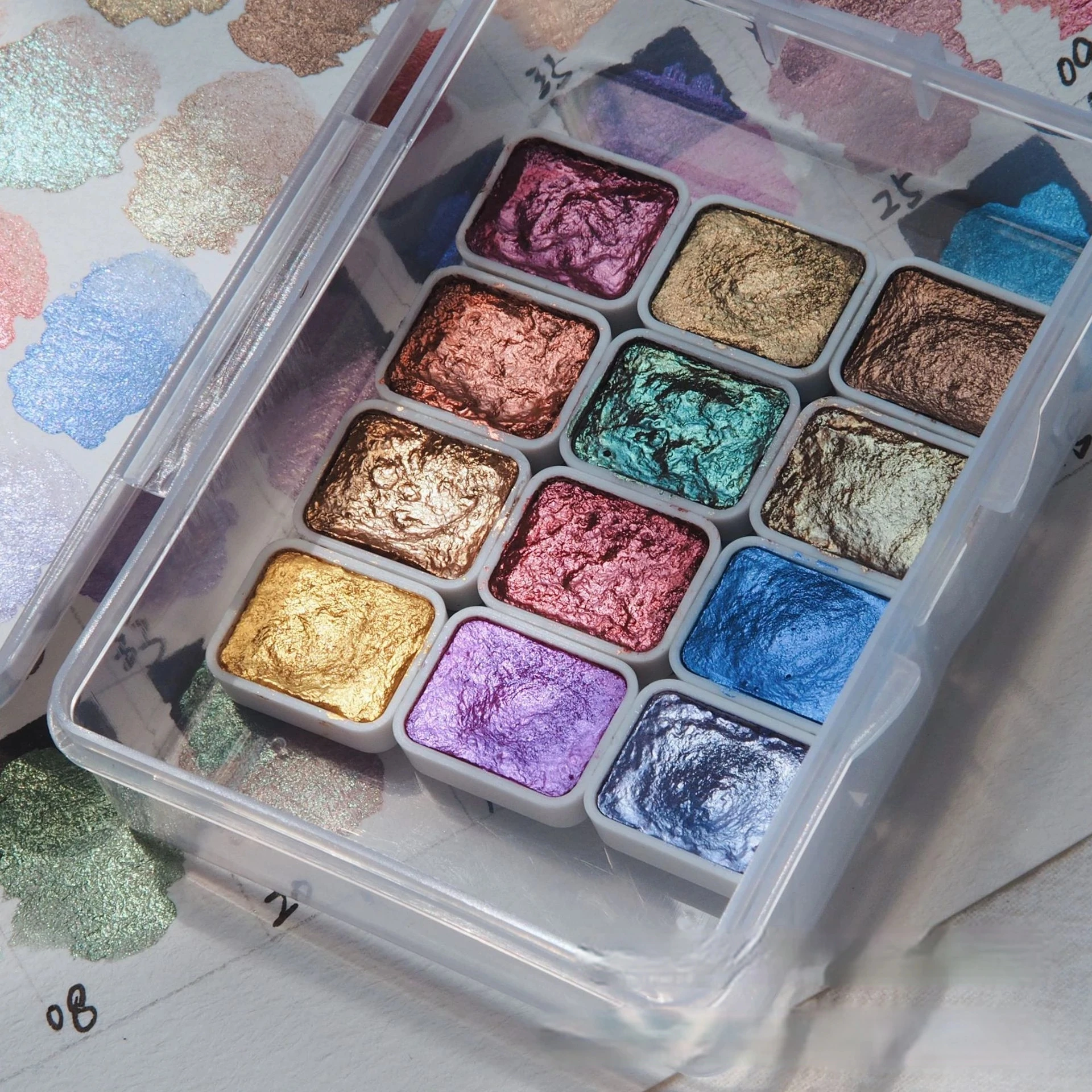 

Nail Solid Pigment Watercolor Blue Purple Manicure Decor Metallic Paint Draw Chrome Glitter Powder Flowers Decor Nail Pigment