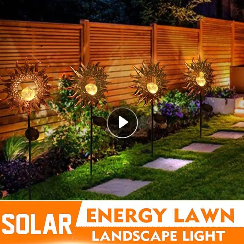 

Ретро Светодиодная лампа на солнечной батарее, уличный садовый светильник для газона, декоративный ночник для ландшафта, рождественское пр...