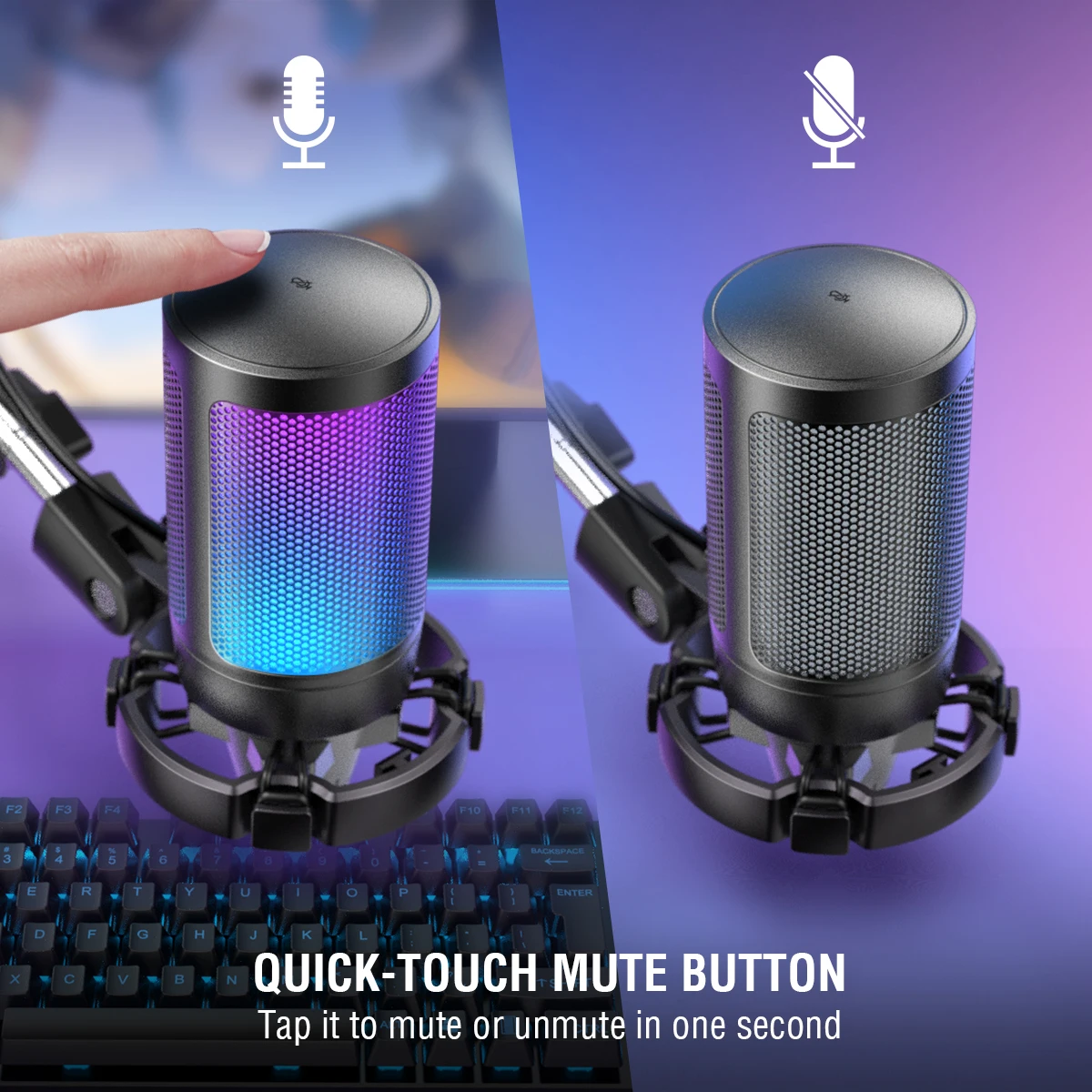 FIFINE USB игровой микрофон комплект для ПК PS4/5 конденсатор кардиоидный набор с