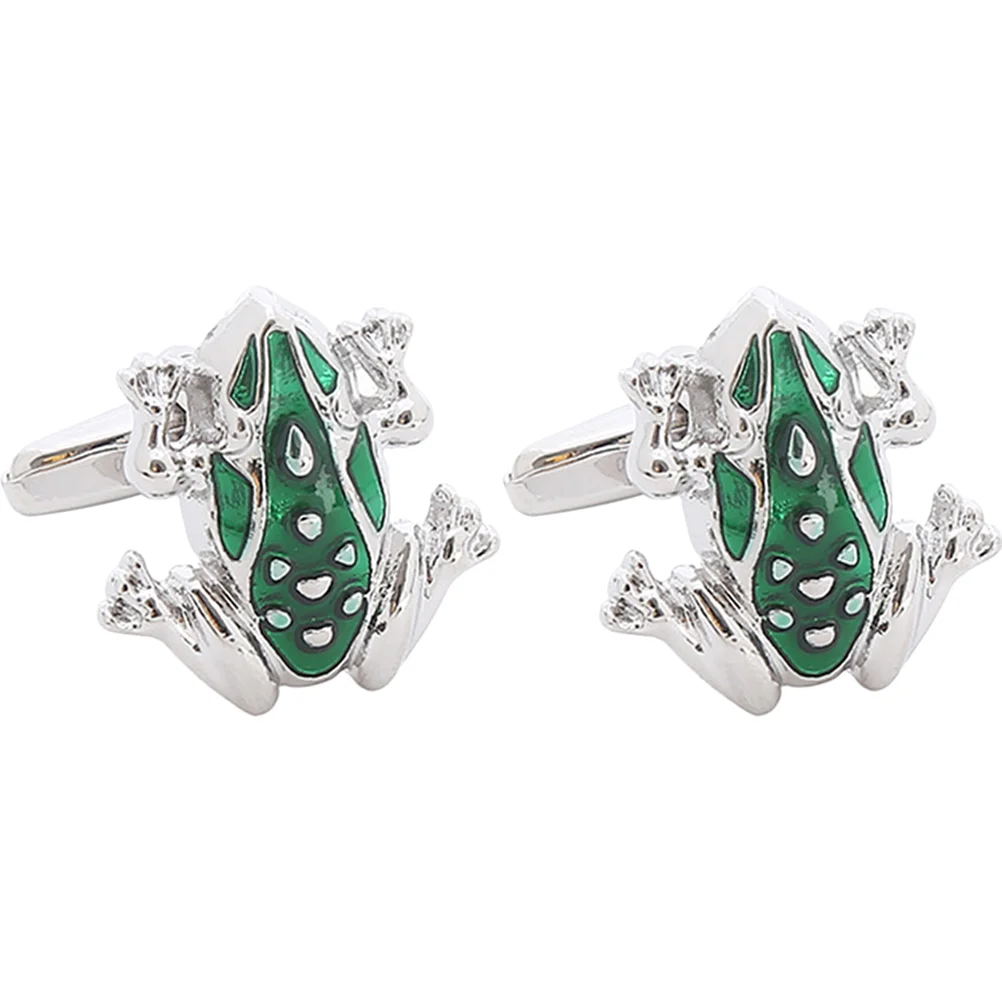 

Мужские ювелирные изделия Запонки в форме лягушки подарок шеф-повара аксессуары для влюбленных отца сплав папа персонализированные крутые мужские