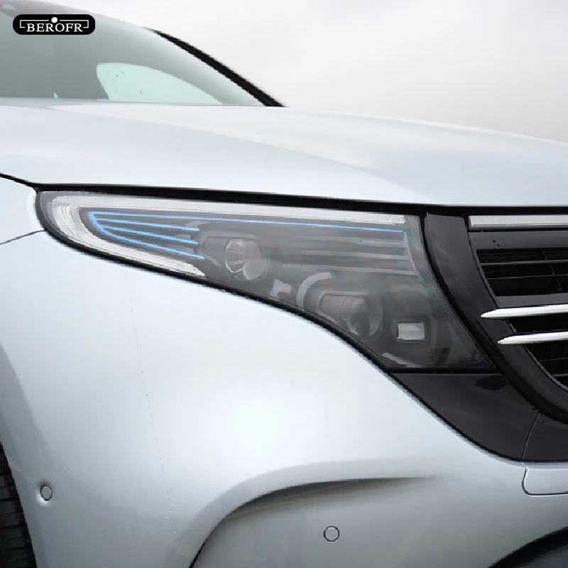 Car Headlight Taillight Protection Tint Film Smoke Black Transparent TPU Sticker For Mercedes Benz EQC 2020 2021 Accessories |