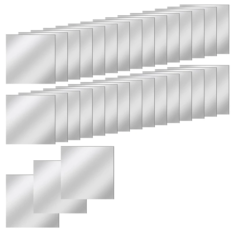 Акриловая зеркальная мини-плитка самоклеящаяся 3 дюйма квадратная высокой