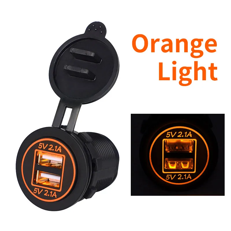 

USB 3.0 Розетка для быстрой зарядки от 12 В до 5 В, 12-24 В, зарядное устройство для мотоцикла, двойной разъем, адаптер для зарядного устройства, розетка, светодиодная лампа