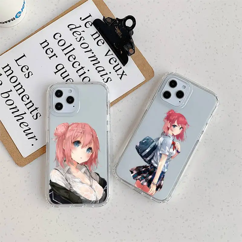 

Yui Yuigahama OreGairu Phone Case For iPhone 11 12 Mini 13 14 Pro XS Max X 8 7 6s Plus 5 SE XR Transparent Shell