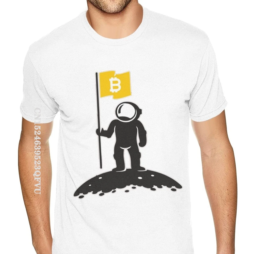 

Cool Shirt Designs Bitcoin To The Moon Tee Shirt For Men Harajuku England Style Tshirts Men Full Cotton Kawaii Gothic Style Tees