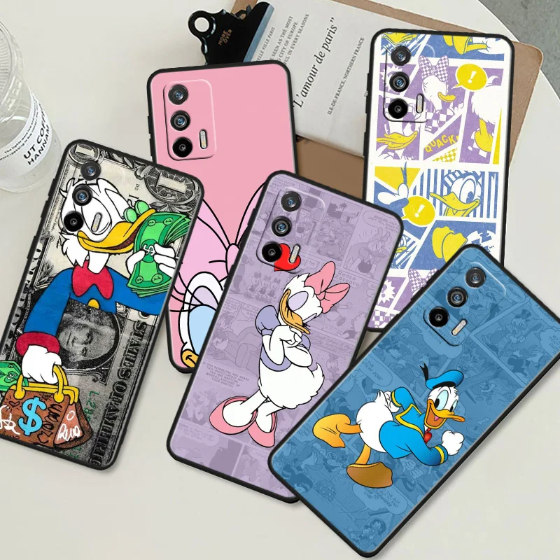 

Duck Donald Cartoon For OPPO Realme X50 X3 X2 GT2 Neo 3T Pro C35 C31 C30S C25S C21Y C15 C11 C3 C2 Black Phone Case