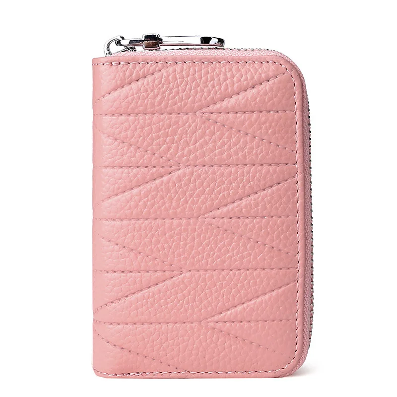 

Новинка 2022, простая женская кожаная сумка с несколькими отделениями для карт, сумка для карт на молнии, маленький кошелек