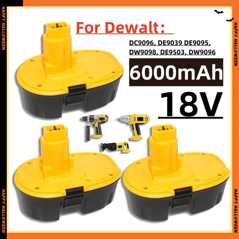 Сменный аккумулятор Powtree Ni-MH 18 В 6000 мАч для Dewalt DC9096 DE9039 DE9095 DW9098 DE9503 DW9096