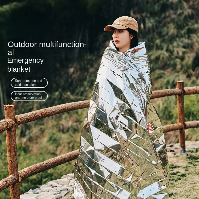 

Insulation and moisture-proof outdoor camping cold-proof warm blanket survival sunscreen portable compression blanket