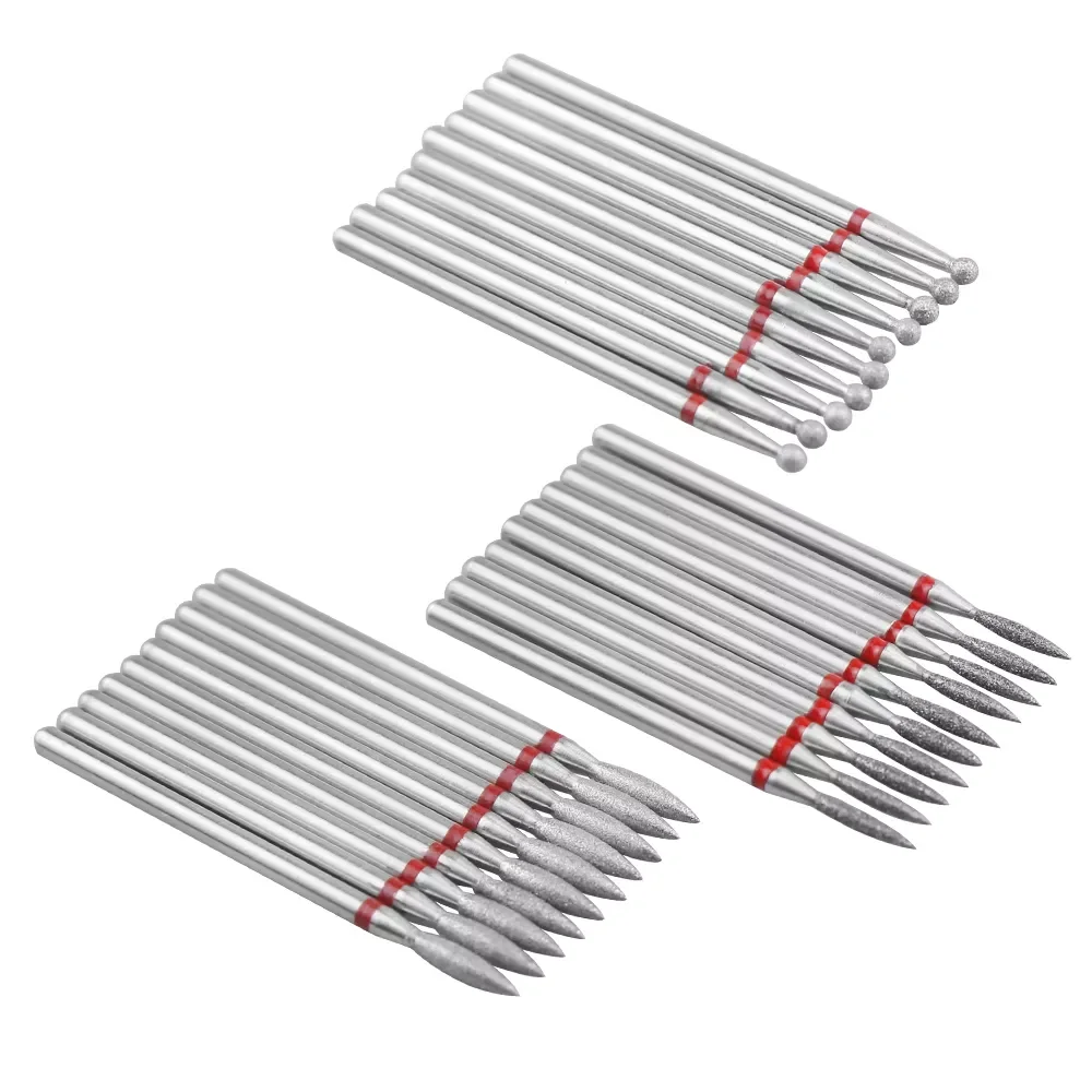 

10pcs Diamond Nail Drill Bit Set of Milling Cutters for Manicure Diamond Bit Milling Cutter Nail Bits for Electric Drill Machine
