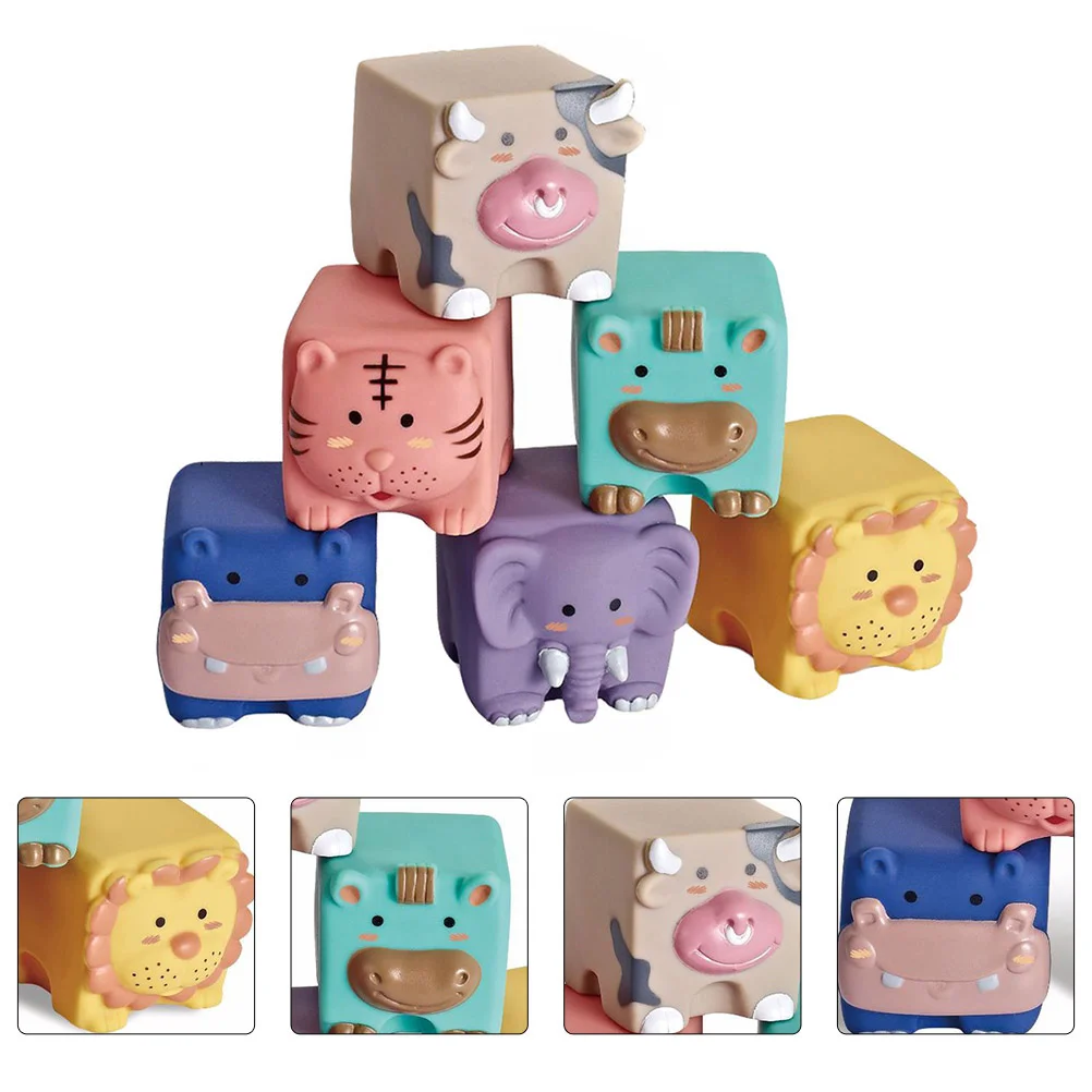 

6pcs Interesting Baby Embossed Building Blocks Kids Educational Playthings