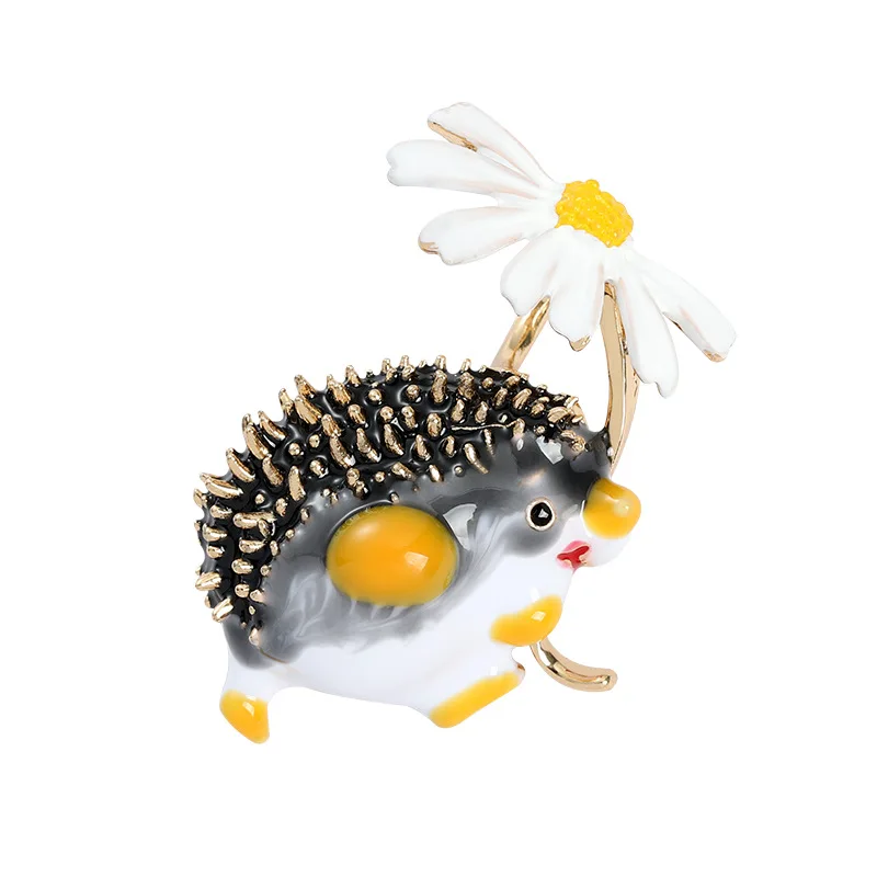 

Trendy Hedgehog Fashionable Creative Cartoon Brooch Lovely Enamel Badge Clothing Accessories