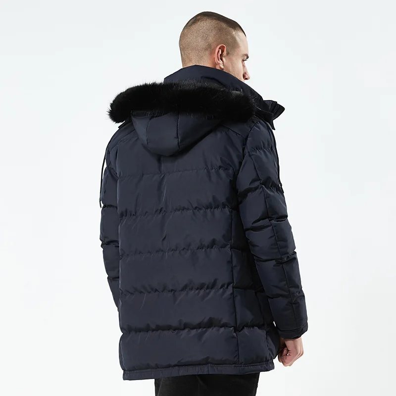 New winter men's Jackets warm Fashion jacket high quality coat with fur collar brand male clothing Windbreaker Hot Sale