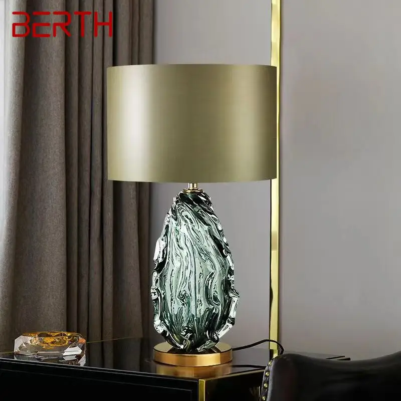 

BERTH Nordic Modern Glaze Table Lamp Fashionable Art Iiving Room Bedroom Hotel LED Personality Originality Desk Light