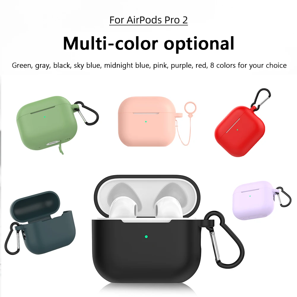 

Elastic Silicone Bluetooth-compatible Headset Case with Anti-lost Lanyard Waterproof Headset Case Cover for Apple Airpods Pro 2