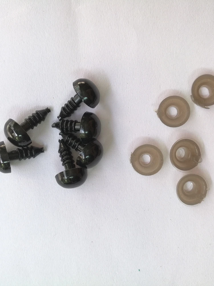 Швейные пуговицы черные пластиковые кукольные глаза безопасные медведя Тедди