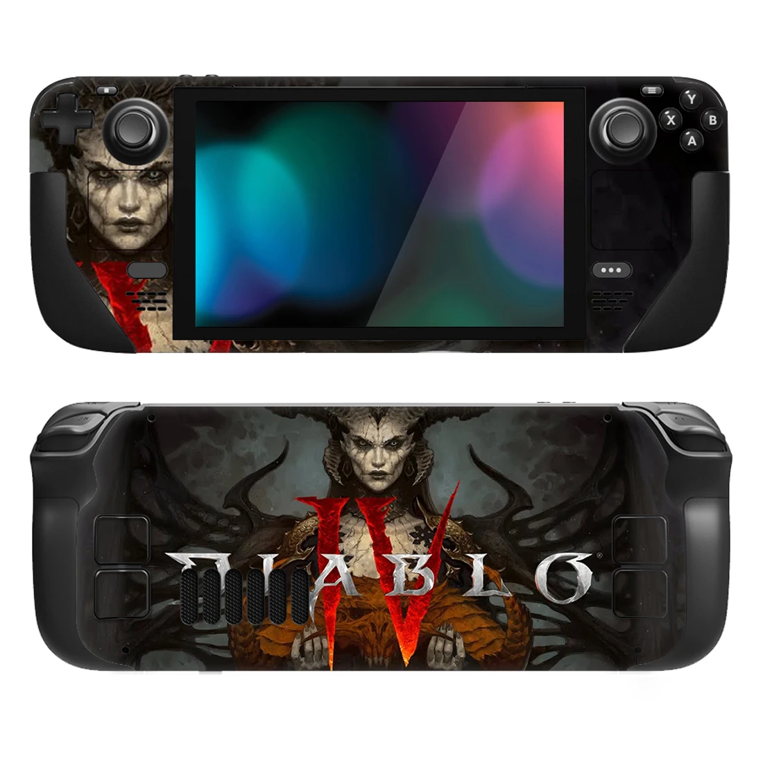 

diablo 4 Style Skin Vinyl for Steam Deck Console Full Set Protective Decal Wrapping Cover For Valve Console Premium Stickers