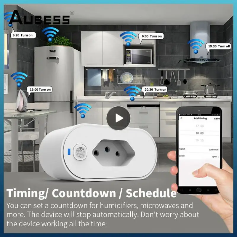 

Control Alexa Google Smart Plug Easy-to-use Smart Outlets Stylish Design Smart Outlet Adapter Compatible With Voice Assistants