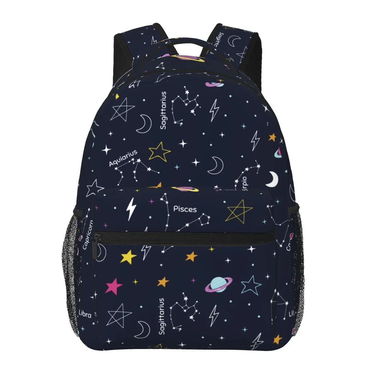 

Женский рюкзак с цветным знаком зодиака, школьная сумка для мужчин, Женская дорожная сумка, повседневный школьный рюкзак
