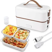 double layer lunch box food container portable electric heating insulation dinnerware food storage container bento lunch box