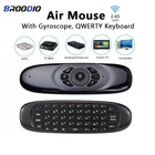 Воздушная мышь с гироскопом QWERTY клавиатура 2,4G беспроводной пульт дистанционного управления для Android TV Box Клавиатура мини беспроводная клавиатура и мышь