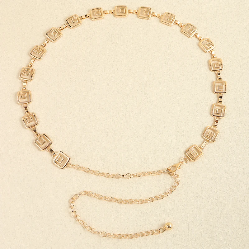 Металлическая поясная цепочка с длинной кисточкой платье декоративная стильный