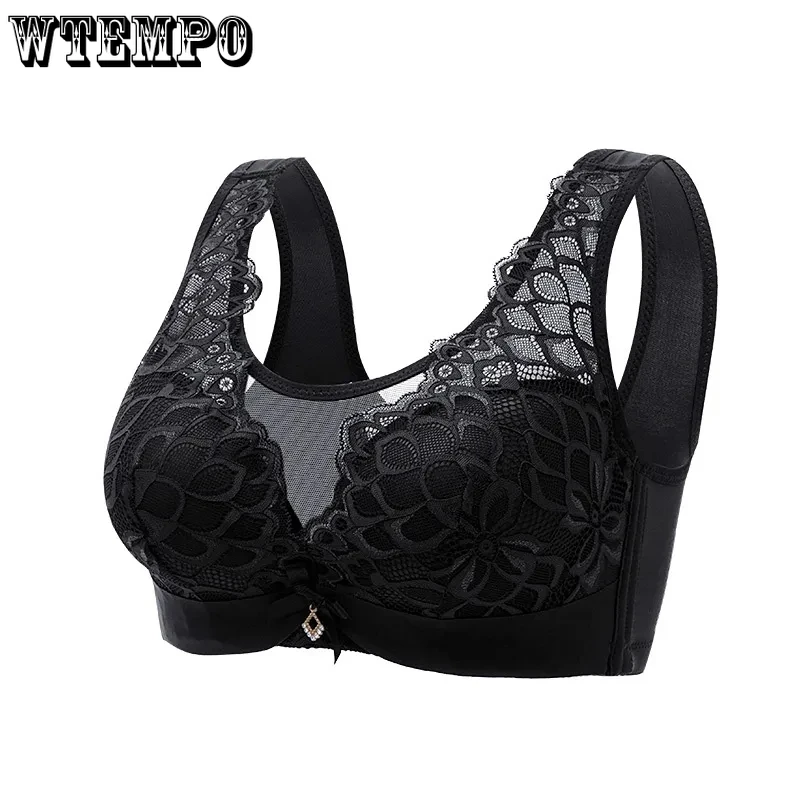 

Bra Push Up Women Sexy Lace Bras Plus Size Fashion Sexy Lingerie Finetoo Wire Free Pink Brallete Bra Thin Crop Top