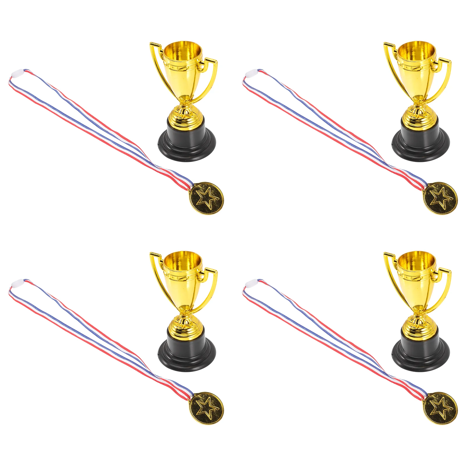 

8 Pcs Plastic Gold Cup Kidcraft Playset Small Trophy Kids Trophies Medal Silver Model Ornament Child