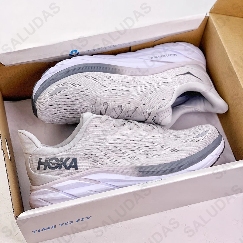HOKA Sneakers Clifton 8 Ultra Light Elastic Running Shoes Men Multi Color Couple Jogging Shoe Mesh Breathable Tennis Shoes Women
