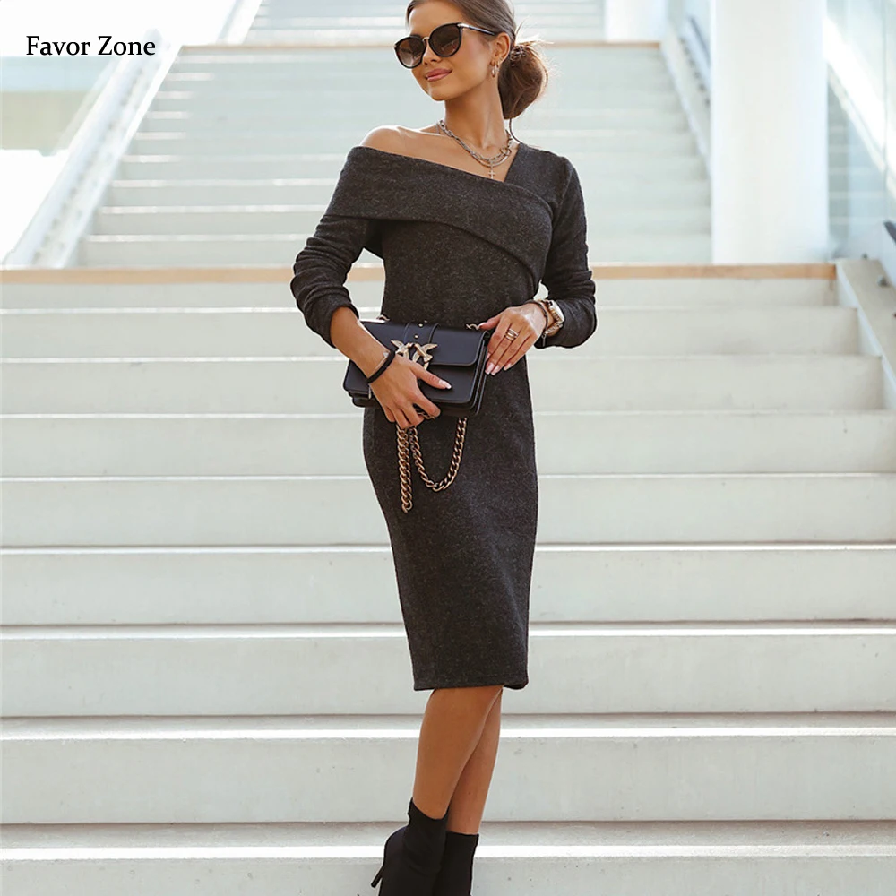 Осенне-зимние Сексуальные облегающие вечерние платья с открытой спиной для