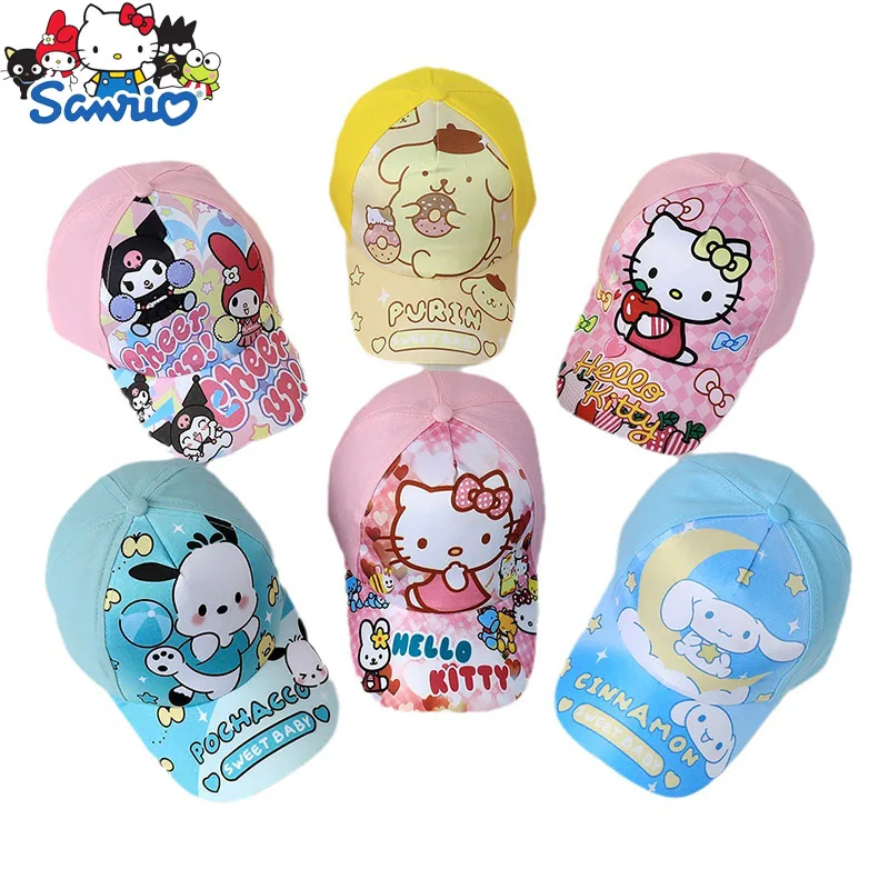 Детская бейсбольная кепка Sanrio мультяшная Милая коричная Кепка с кошачьей