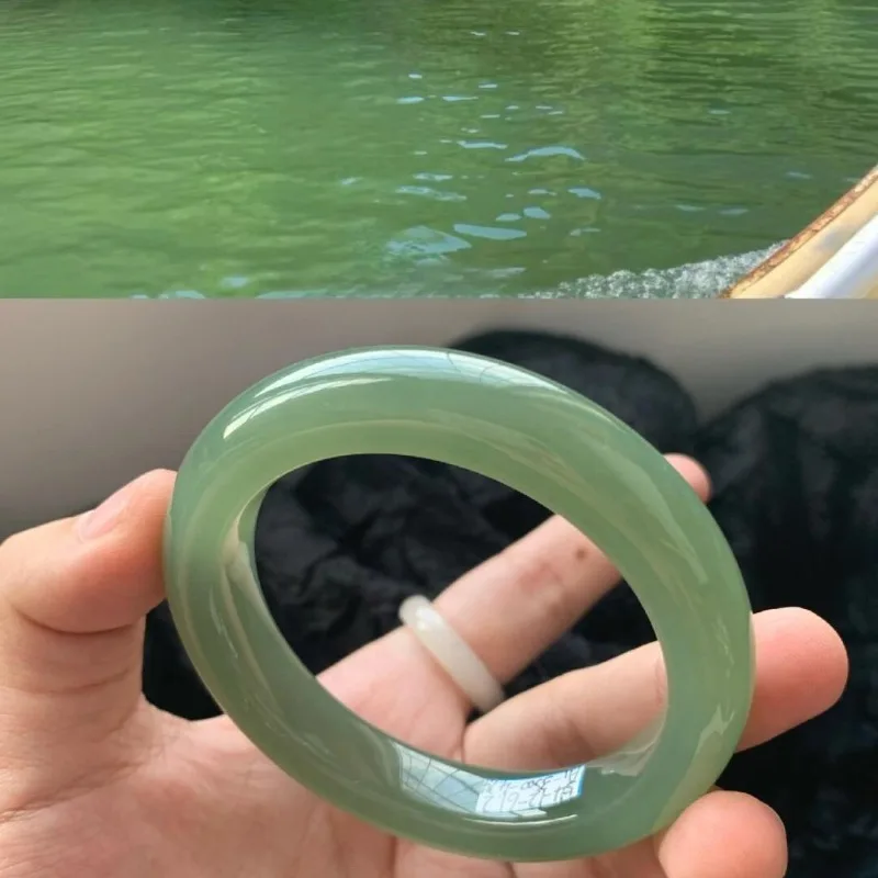 Женский браслет зеленого озера синий и белый нефритовый коричневый для девушек