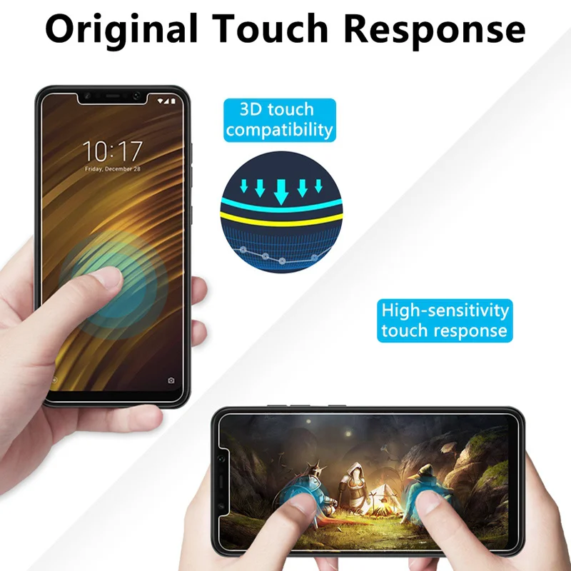 Закаленное стекло 9H для Pocophone F1 жесткое экрана Xiaomi Mi A2 Lite A1 на Mi4 Mi5s Plus Mi6 Note 3 Mix 2S -