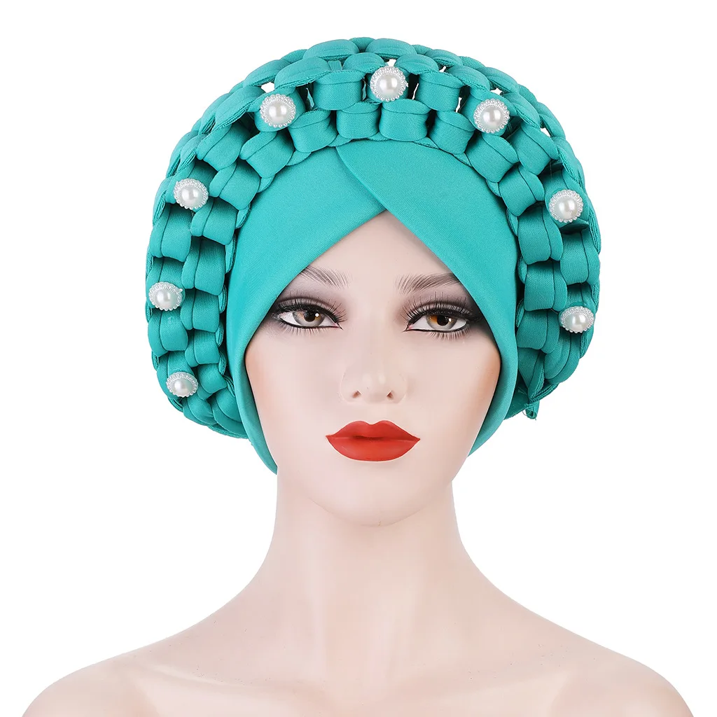 

2021, Африканский тюрбан, кепка, Космический хлопок, Aso Oke Gele, головной платок, уже изготовленный, автоматический головной убор, нигерийская Жен...