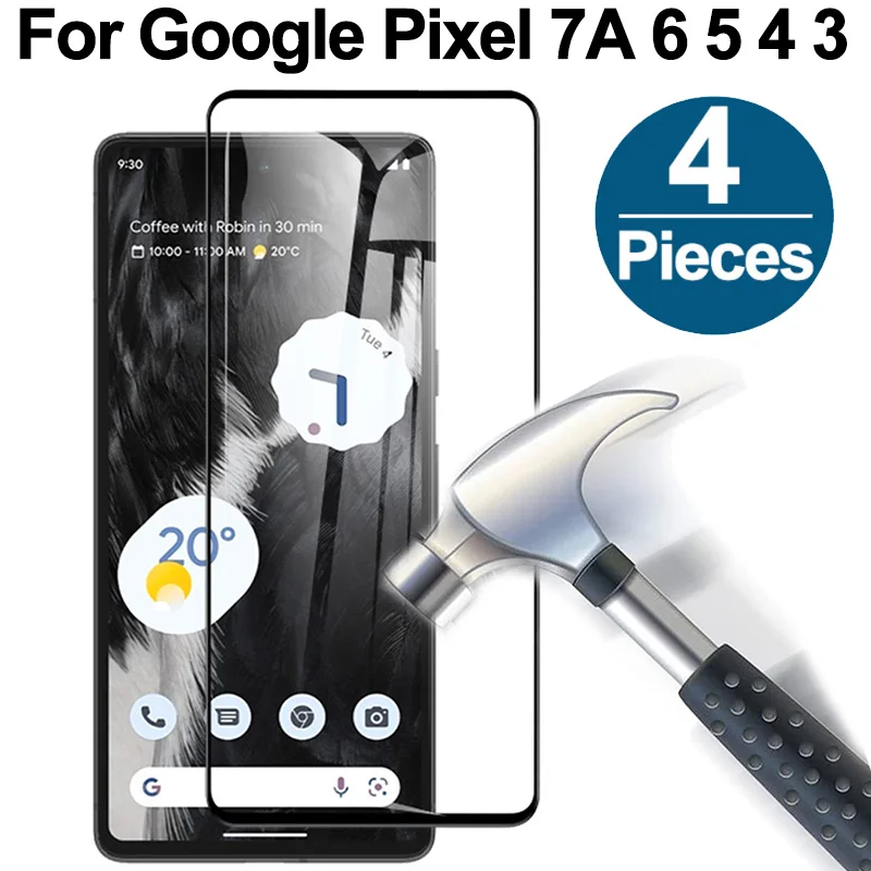 4/1 шт. закаленное стекло для Google Pixel 7A 7 Pro 6A 6 Полное покрытие защита экрана