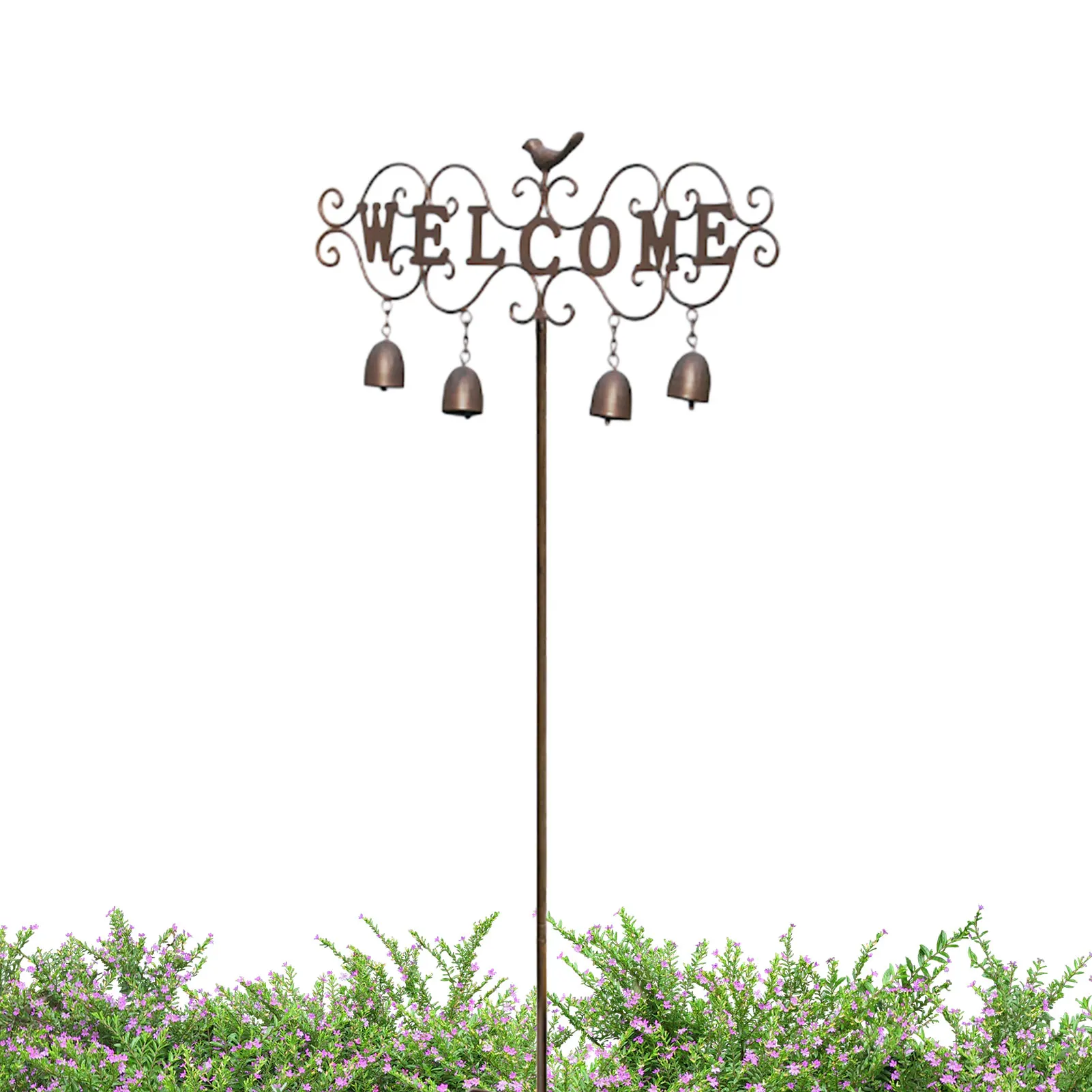 

Bird Wind Chimes For Outside Iron Stake Welcome Home Yard Sign Bird Bells Antique Metal Bird Shaped Wind Chime Outdoor