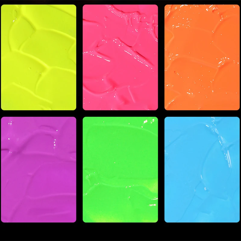 Флуоресцентная акриловая краска 100 мл/3 38 унции не выцветает насыщенные яркие