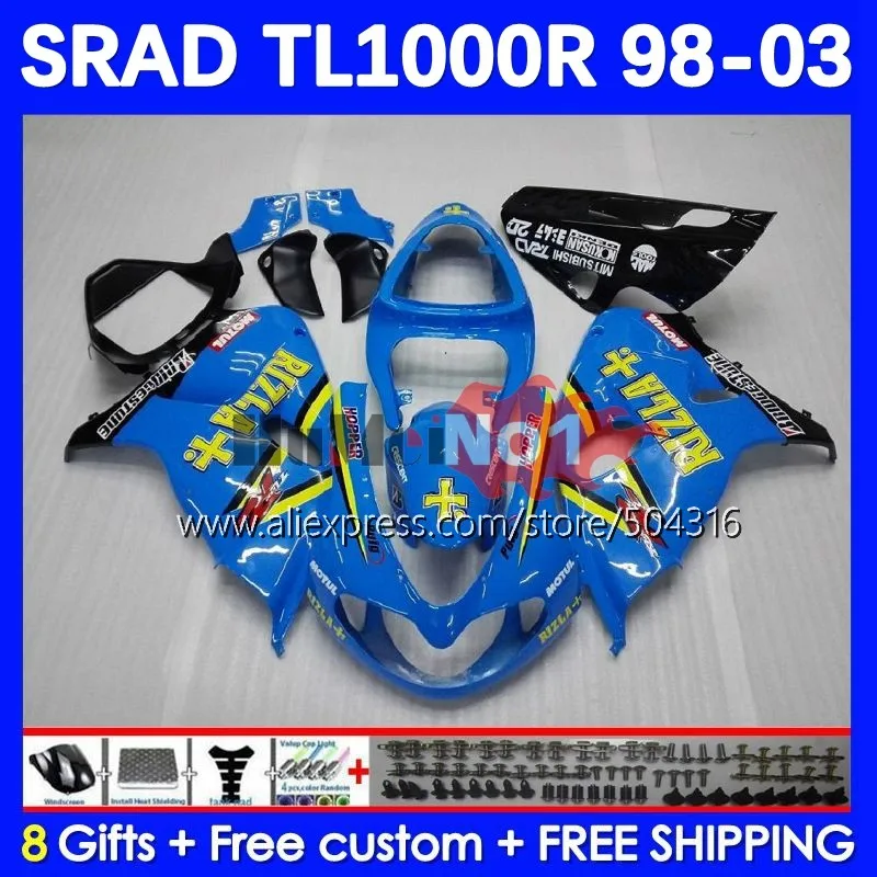 

Корпус для SRAD TL1000 TL 1000 R 1000R 98 03 25No.15 TL1000R 98 99 00 01 02 03 1998 1999 2000 2001 2002 обтекатель RIZLA cyan