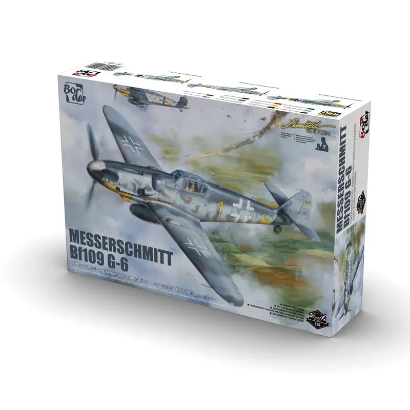 

Hobby Kit BORDER BF-001 1/35 Messerschmitt BF109G-6 - Scale Model Kit DIY Toy